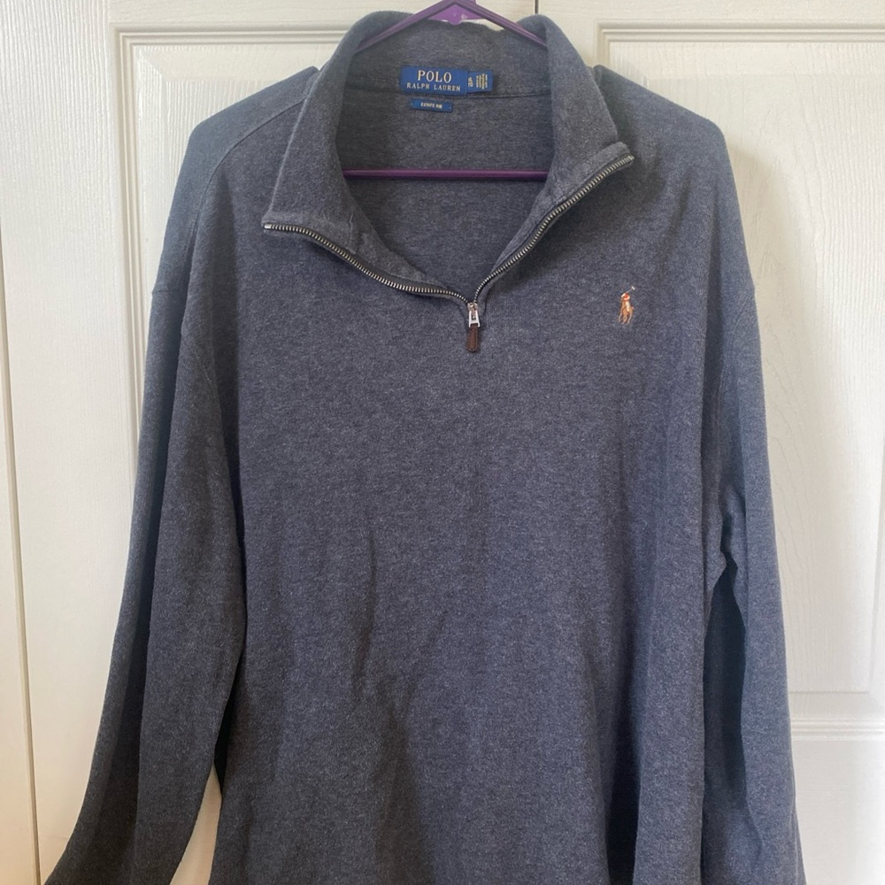 Ralph Lauren Gray Estate Rib Pullover